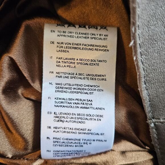 Cigno Nero Buttery Soft Brown Tan Tailored Austrian Leather Lined Mini Skirt 36 - Picture 10 of 10